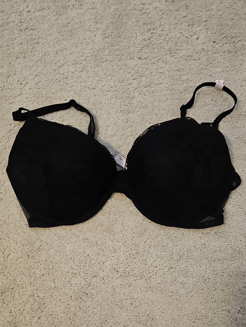 Victoria's Secret Black Lace Push-Up Bra 38DD